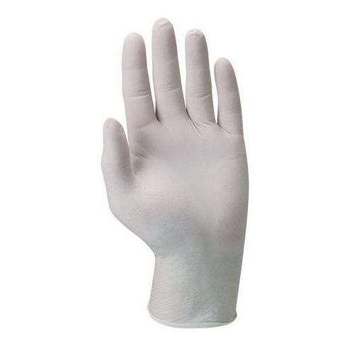 Védőkesztyű, egyszer használatos, latex, XL/12-es méret, púderezett