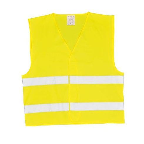 Jelzőmellény, két csíkos, EU szabvány, L/XL
