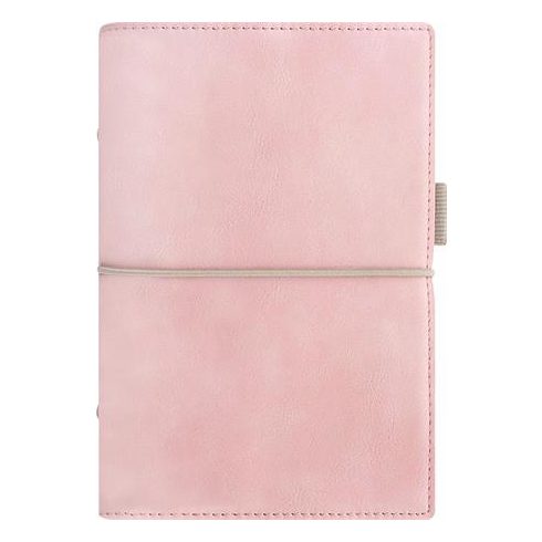 Kalendárium, gyűrűs, betétlapokkal, A5 méret, FILOFAX, "Domino" Soft", pasztell rózsaszín