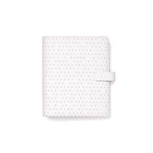 Kalendárium, gyűrűs, betétlapokkal, A5, FILOFAX "Moonlight", fehér