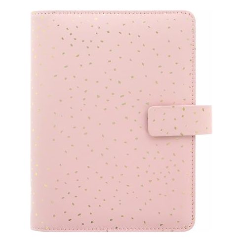 Kalendárium, gyűrűs, betétlapokkal, personal méret, FILOFAX, "Confetti", rózsakvarc