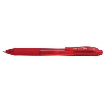   Zseléstoll, 0,35 mm, nyomógombos, PENTEL "EnerGelX BL107", piros
