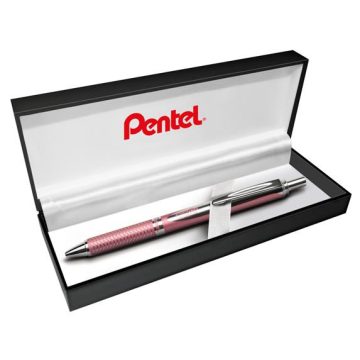   Zseléstoll, 0,35 mm, nyomógombos, rózsaszín tolltest, PENTEL "EnerGel BL-407" kék