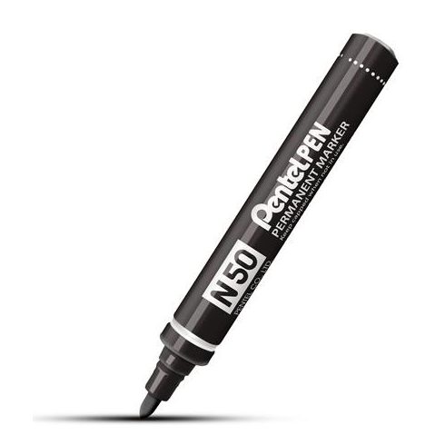 Alkoholos marker, 2 mm, kúpos, PENTEL "N50", fekete