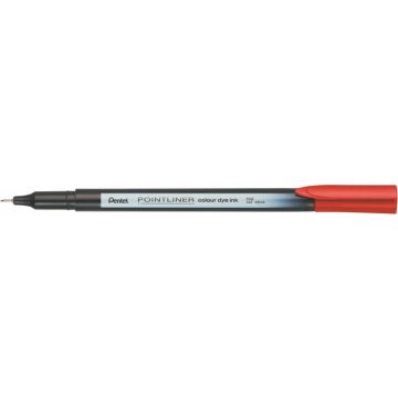 Tűfilc, 0,4 mm, PENTEL "Pointliner", piros