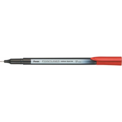 Tűfilc, 0,4 mm, PENTEL "Pointliner", piros