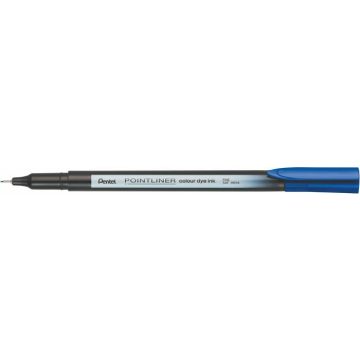 Tűfilc, 0,4 mm, PENTEL "Pointliner", sötétkék