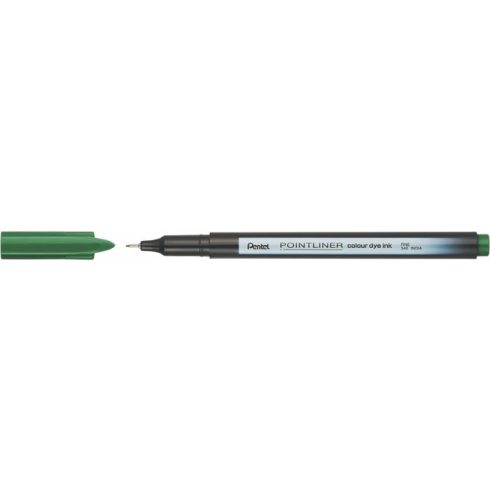 Tűfilc, 0,4 mm, PENTEL "Pointliner", fenyőzöld