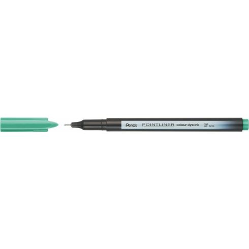 Tűfilc, 0,4 mm, PENTEL "Pointliner", tengerzöld