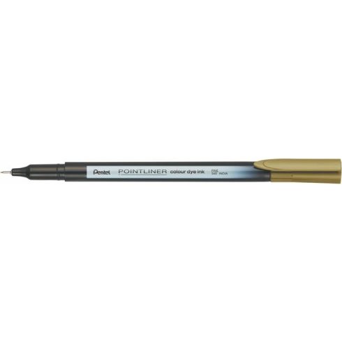 Tűfilc, 0,4 mm, PENTEL "Pointliner", aranybarna