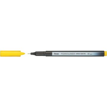 Tűfilc, 0,4 mm, PENTEL "Pointliner", citromsárga