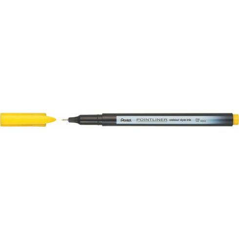 Tűfilc, 0,4 mm, PENTEL "Pointliner", citromsárga
