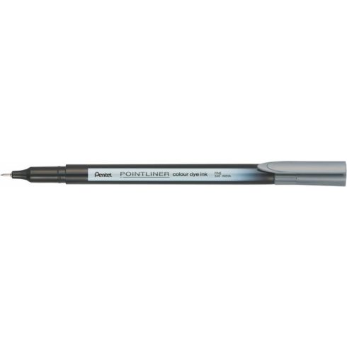 Tűfilc, 0,4 mm, PENTEL "Pointliner", szürke