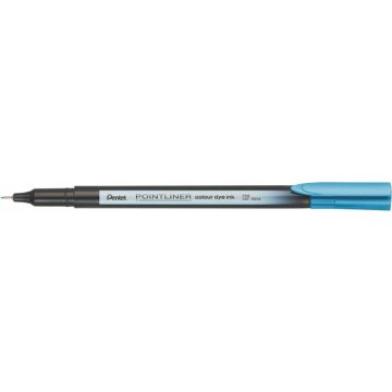 Tűfilc, 0,4 mm, PENTEL "Pointliner", türkizkék