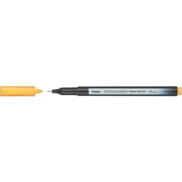 Tűfilc, 0,4 mm, PENTEL "Pointliner", okkersárga