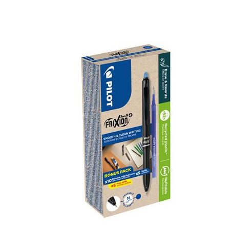 Rollertoll, 0,35 mm, törölhető, nyomógombos, PILOT "Frixion Ball Plus", kék + betét