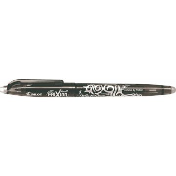   Rollertoll, 0,25 mm, törölhető, kupakos, PILOT "Frixion Ball", fekete