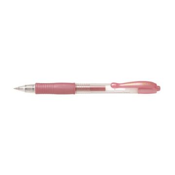   Zseléstoll, 0,32 mm, nyomógombos, PILOT "G-2 Metallic", rózsaszín