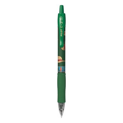 Zseléstoll, 0,32 mm, nyomógombos, PILOT "G-2 One Piece", zöld