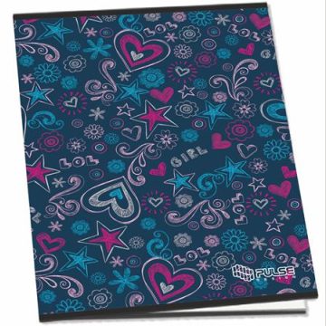   Füzet, tűzött, A5, vonalas, 52 lap, PULSE "Girls"