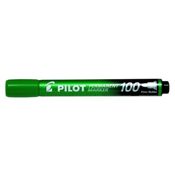   Alkoholos marker, 1 mm, kúpos, PILOT "Permanent Marker 100", zöld
