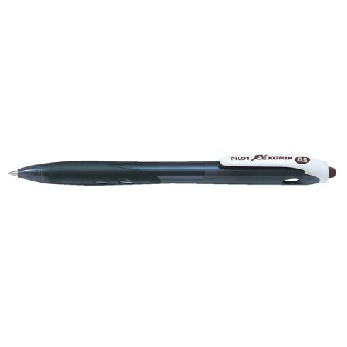 Golyóstoll, 0,18 mm, nyomógombos, PILOT "Rexgrip EF", fekete