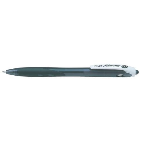 Golyóstoll, 0,22 mm, nyomógombos, PILOT "Rexgrip", fekete