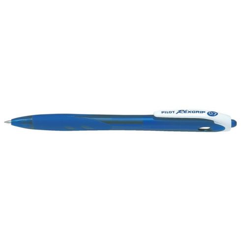 Golyóstoll, 0,22 mm, nyomógombos, PILOT "Rexgrip", kék