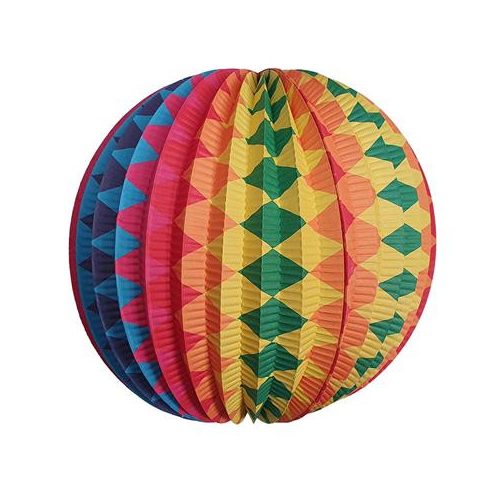 Lampion, kerek, 22cm, színes