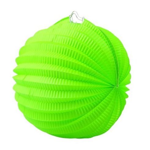 Lampion, kerek, 22 cm, zöld