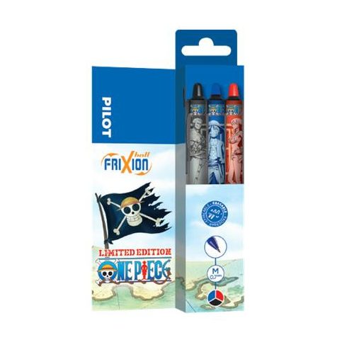 Rollertoll, 0,35 mm, nyomógombos, PILOT "Frixion Ball Plus One Piece", 3 különböző szín