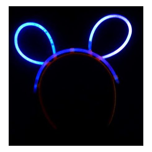 Fejpánt, sötétben világító, műanyag, neon színek