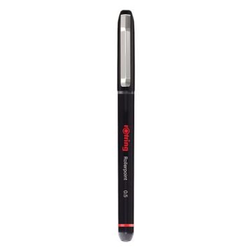   Rollertoll, 0,5 mm, kupakos, ROTRING "Rollerpoint", fekete