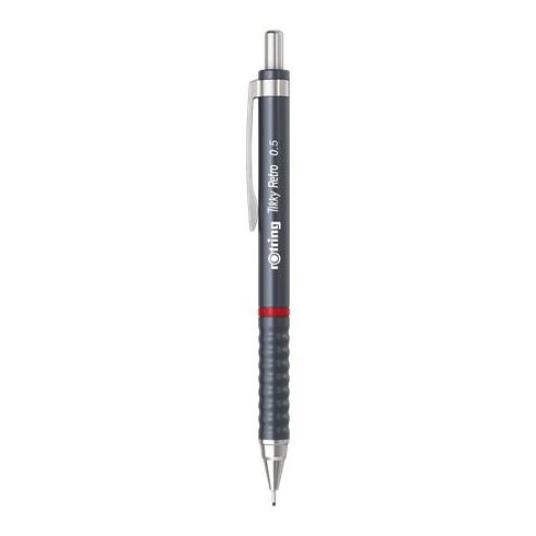 Nyomósirón, 0,5 mm, ROTRING "Tikky Retro", szürke