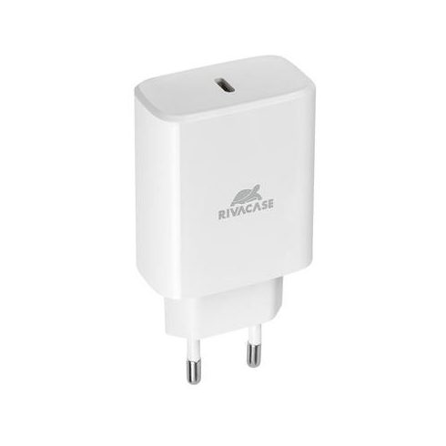 Hálózati töltő, 1xUSB-C, 30W RIVACASE "PS4193", fehér