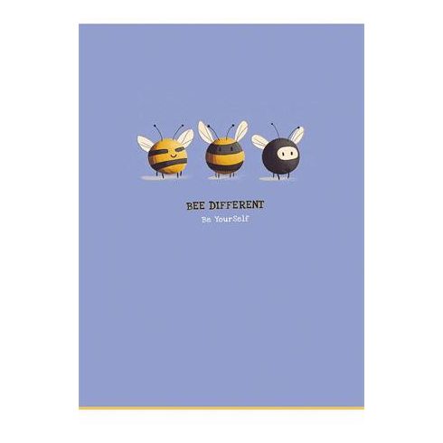 Füzet, tűzött, A4, kockás, 40 lap, SHKOLYARYK, "Bee different", vegyes