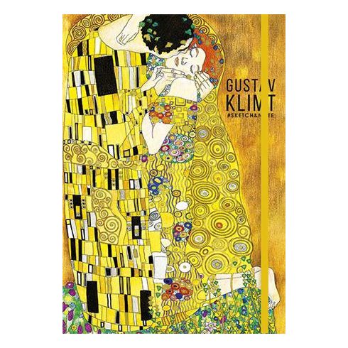 Skiccfüzet, A5, pontrácsos, 80 lap, keményfedeles, SHKOLYARYK, "Klimt&Van Gogh", vegyes