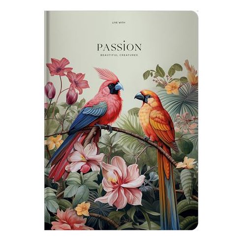 Jegyzetfüzet, A4, vonalas, 80 lap, keményfedeles, SHKOLYARYK "Passion"