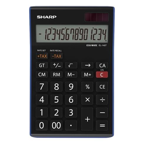 Számológép, asztali, 14 számjegy, SHARP "EL-145TBL"