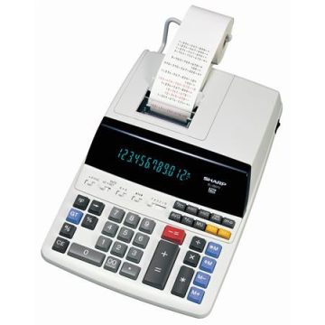   Számológép, szalagos, 12 számjegy, 2 színű nyomtató, SHARP "EL-2607V"