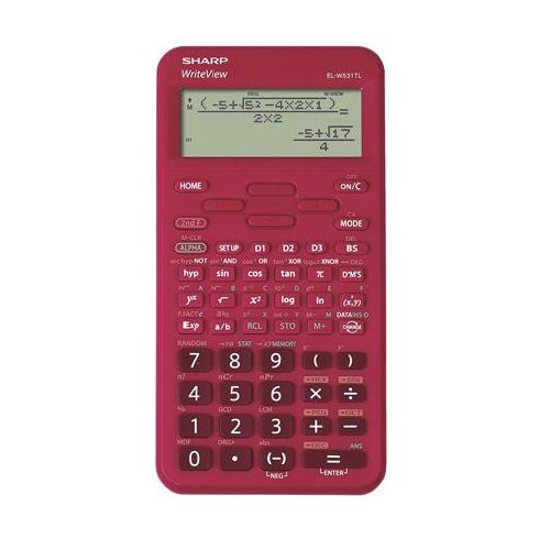 Számológép, tudományos, 420 funkció, SHARP "EL-W531TL", meggypiros