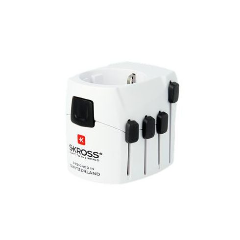 Adapter, világutazóknak, földelt, SKROSS