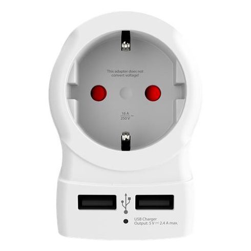 Adapter, Egyesült Államokba utazóknak, USB, földelt, SKROSS