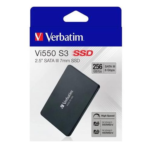 SSD (belső memória), 1TB, SATA 3, 500/520MB/s, VERBATIM "Vi550"