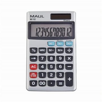   Zsebszámológép, 12 számjegy, fém előlap, MAUL "M 112"