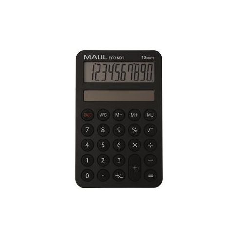 Számológép, asztali, 10 számjegy, MAUL "Eco MD 1", fekete