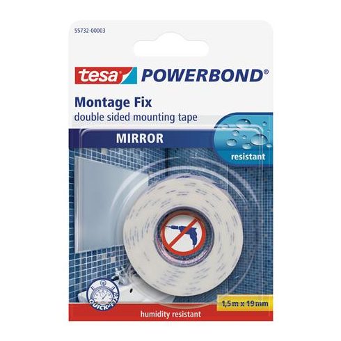 Tükörragasztó szalag, 19 mm x 1,5 m, TESA "Powerbond"