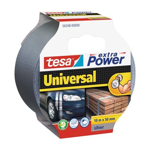 Ragasztószalag, 50 mm x 10 m, TESA "extra Power", ezüst