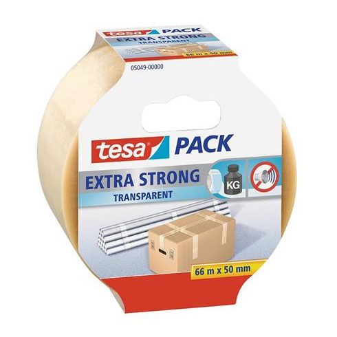 Csomagolószalag, 50 mm x 66 m, TESA "Extra Strong", átlátszó