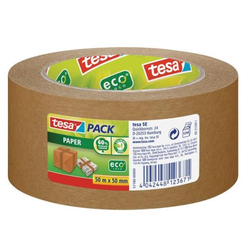 Csomagolószalag, papír, 50 mm x 50 m, TESA "tesapack®" barna